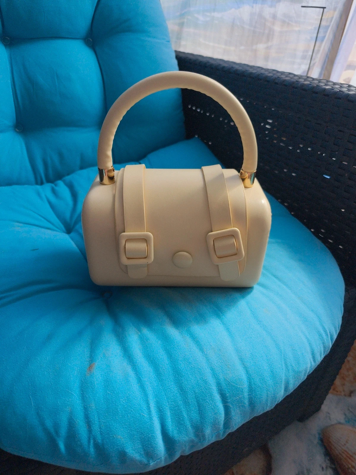 Petit sac avec bandoulière jaune pale